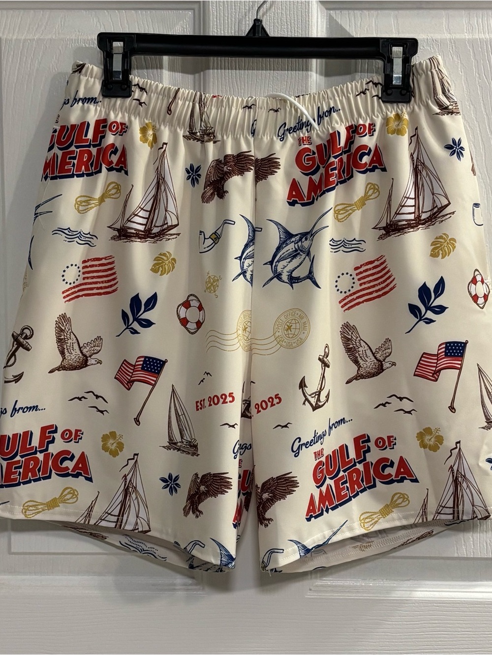 Blaze Media Gulf Of America Swim Trunks Mens L NWOT 6.5” Inseam UPF 50+ - Picture 2 of 8